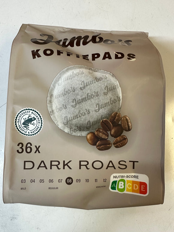 Jumbo Coffee Pads Dark Roast 250gr